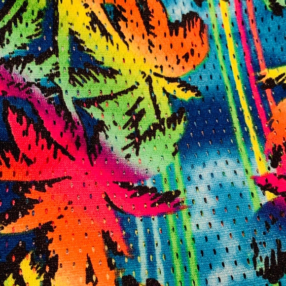 Psychedelic palm tree tank top SMALL - Picture 5 of 5